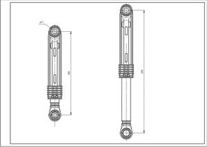 Shock absorber for washing machines Samsung 80N DC66-00421A AKS hole diameter 11mm