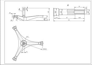 Samsung washing machine Drum cross section DC97-15182A L=107mm