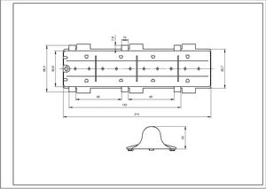 Activator, drum rib for Whirlpool washing machine L=215mm 480110100104