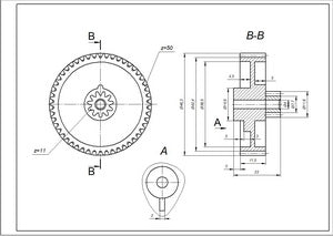 Middle gear for Moulinex MS-5564244 grinder