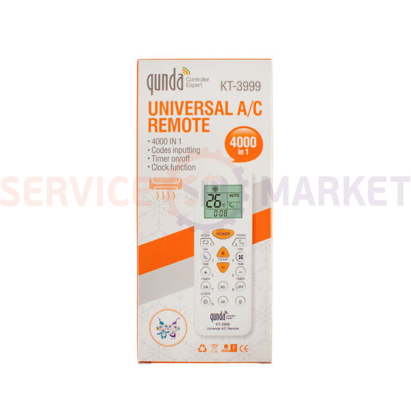 Qunda air conditioner KT-3999 Universal remote control