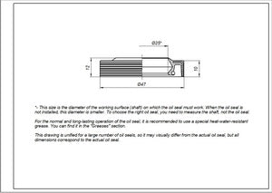 Oil seal 92445469 WLK 25*47*10/12 for Candy washing machine