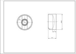Adjustment handle (universal) COK752UN for the stove