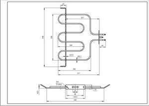 Ten upper (grill) 2000W 42802244 for Candy oven