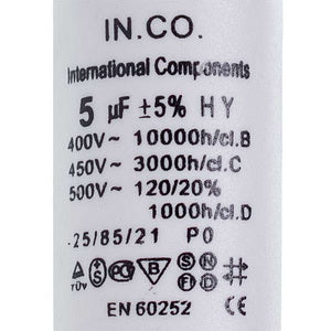 Mondo CBB60 Washing Machine Start Capacitor 5uF 450V
