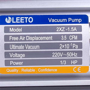 Vacuum pump LEETO 2XZ-1.5A/C (2 stages/100 l/min)