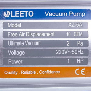 Vacuum pump for air conditioner LEETO XZ-5A (1 stage 283 l/min.)