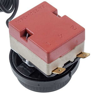 Boiler thermostat WHD90E 16A 220V L=1000mm Tmax = 90°C + control handle (2 terminals)