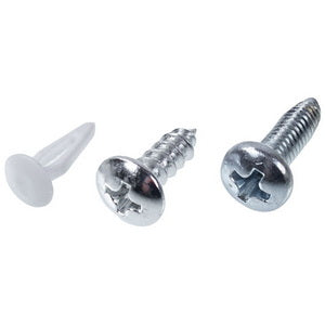 A set of fasteners for the door facade for a built-in refrigerator