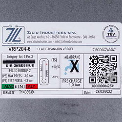 Expanding tank Zilio 6 l 3/8'' for gas boiler 13N0000602