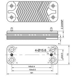 Heat exchanger plates (10 plates) for gas boiler 39842130