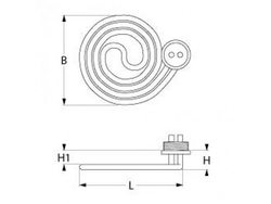 Ten heater for boiler, tea dispenser Melitta 3000W. 212113