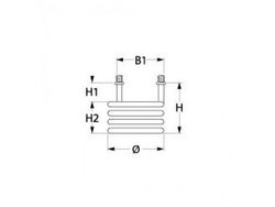Boiler heater for Lavazza cava machine 1000W, 220V, flange M10x1