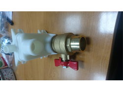 Drain tap, ball valve for Zanussi pasta cooker, 1" connection to nipple