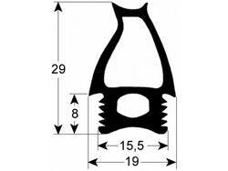 Ущільнення дверей резинка для пароконвектомата Angelo Po FX, BX 6ур.серії, 475x475мм