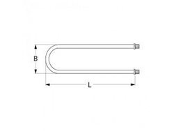 Heating element of tank, bath for dishwasher Amatis, Lamber 1000W, 230V, flange 1/4"