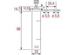 Door spring hinge for refrigerated table, refrigerated cabinet Fagor 12034927