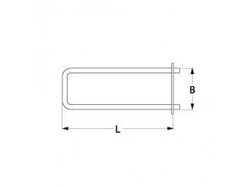 Ten universal heater for Mareno 1000W, 230V, flange 175x32mm