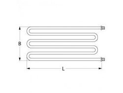Ten universal heater for Morice 1950W, 230V, flange M12x1