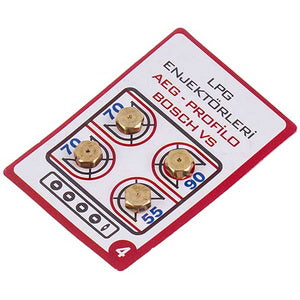 A set of nozzles (4 pcs., LPG) of a burner for a gas stove (thread 7mm)