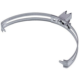 Ridged semicircular holder made of stainless steel 10/1 Ni