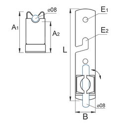 Trimach drotu dakhovy made of stainless steel with a hook 12/12/1 Ni