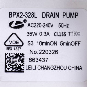 Pump (pump) for washing machine Gorenje 663437 LEILI BPX2-328L 230V 35W