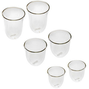 Set of glasses for Delonghi coffee machine 5513284451 DLSC302 90/270/330ml (6 pcs.)