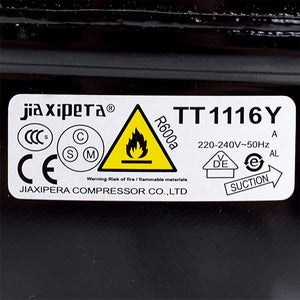 Компресор для холодильника JIAXIPERA TТ1116Y R600a 184W (з пусковим реле)
