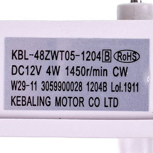 Двигун вентилятора KBL-48ZWT05-1204 4W 12V DC (вал 45x3.2mm) для холодильника