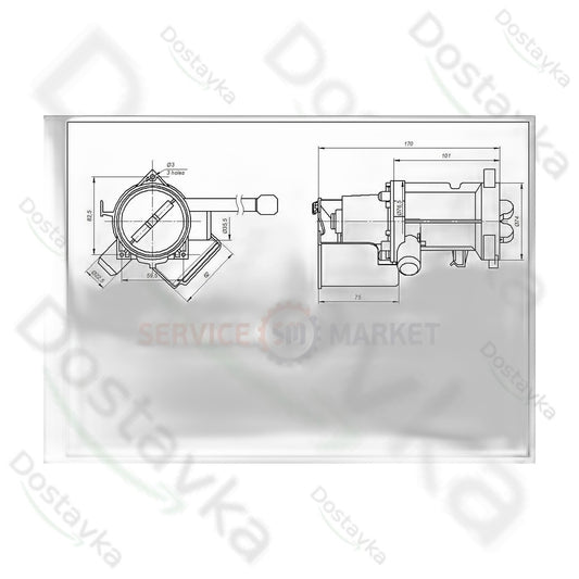 Помпа (насос) для стиральной машины LG 5859EN1004B 30 Вт HG-173 (контакты раздельные сзади, на 3 самореза)