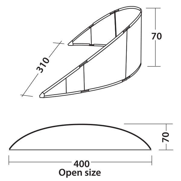 Beach awning Easy Camp Beach Windscreen Surf Ocean Blue (120301)