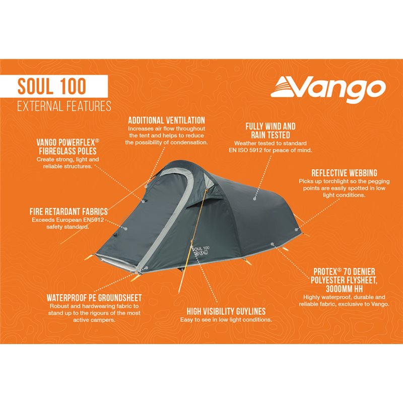 One-piece mantle Vango Soul 100 Deep Blue (TEUSOUL00000001)
