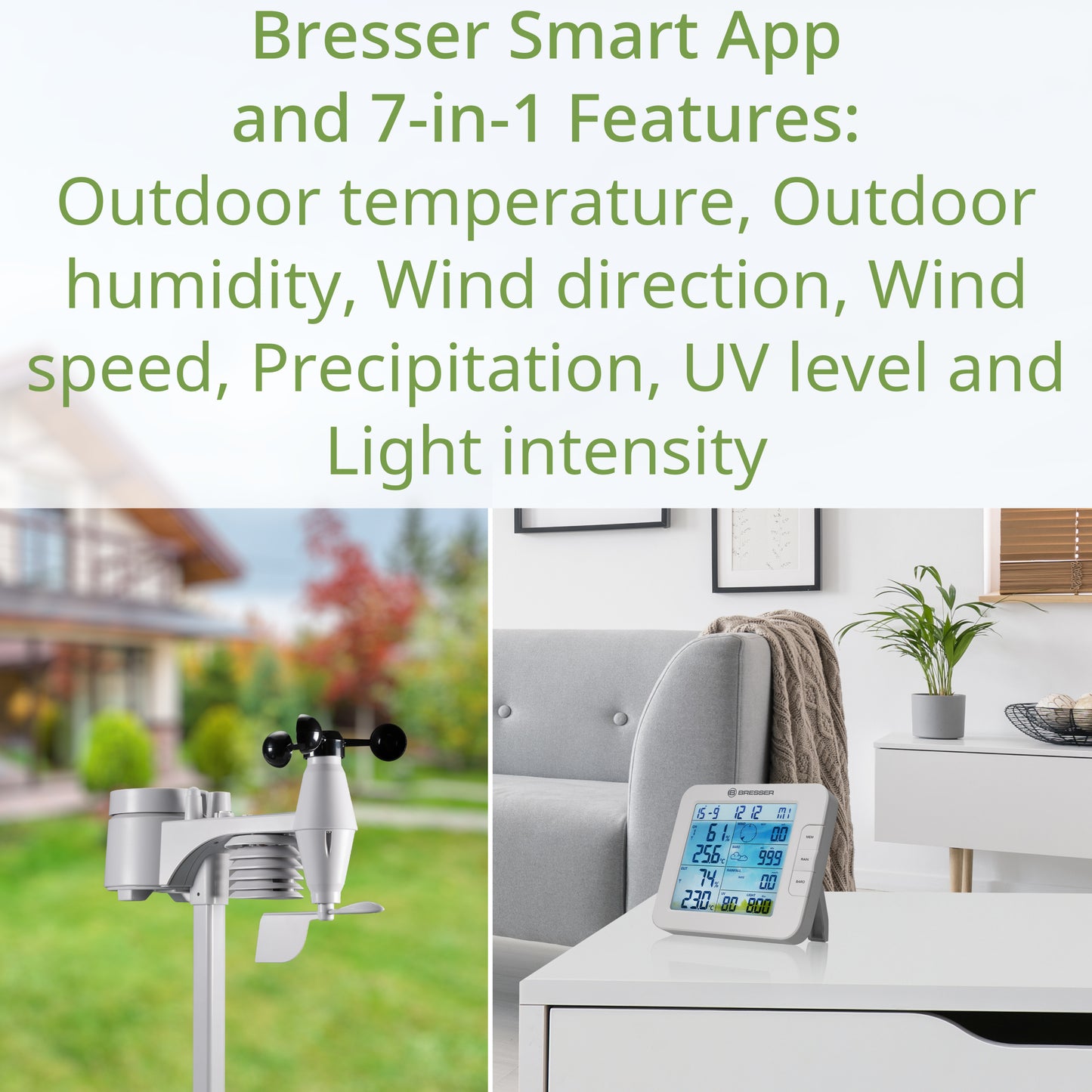 Weather station Bresser Smart Home 7-in-1 Weather Center ClimateConnect (7003600GYE000)