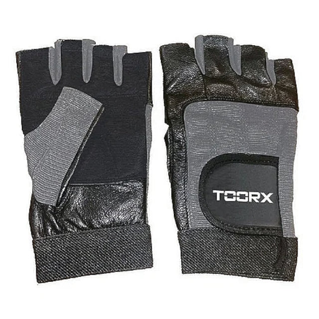 Рукавиці для фітнесу Toorx зі шкіри та спандексу XL Neri/Grig (AHF-034)