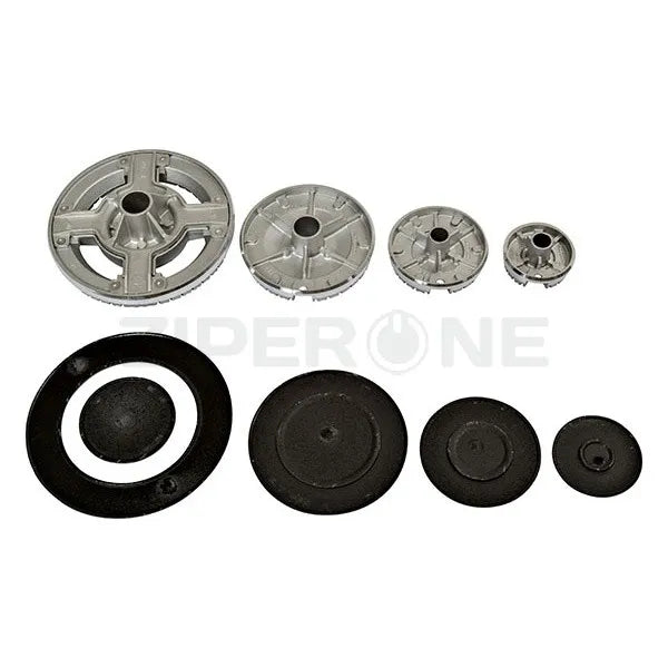 Set burner - diffuser + cover D50/70/95/130mm for gas stove Indesit