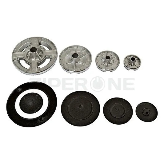Set burner - diffuser + cover D50/70/95/130mm for gas stove Indesit