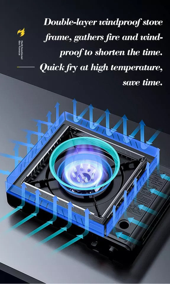 Portable Gas Stove for Camping (Dual Power) (in Case)