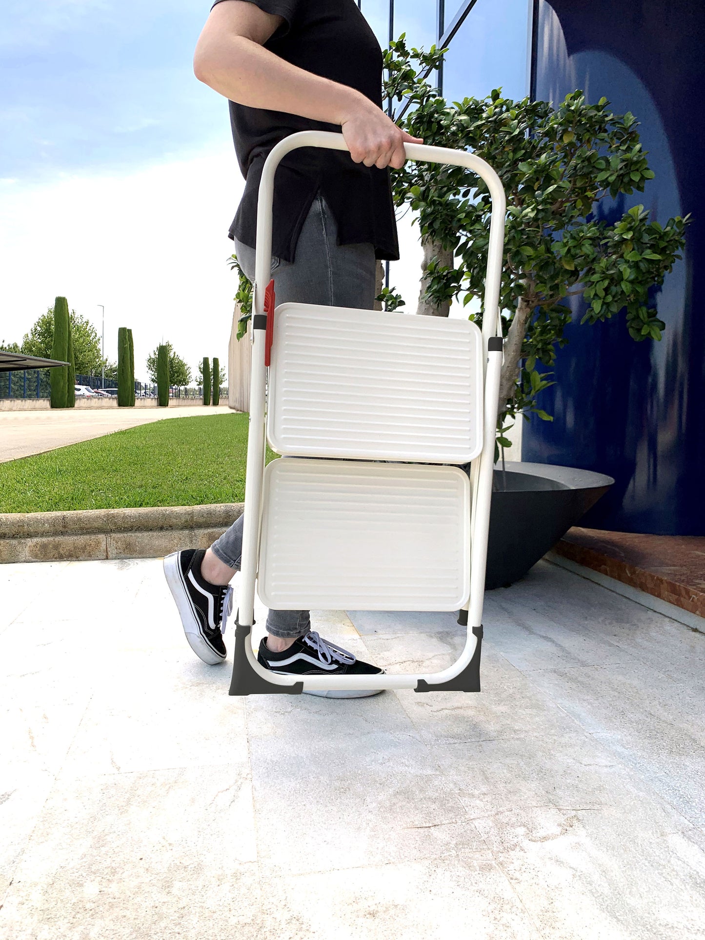 Drabine Rolser Taburete M/10 UNE 2 plates Blanco (MET003-1024)