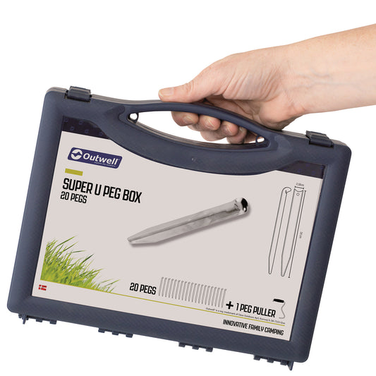 Outwell Super U Peg Box 24 cm 20 pcs. Silver (650779)