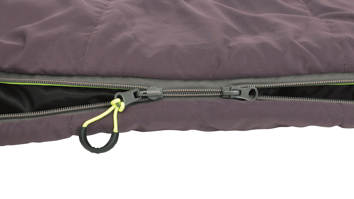 Sleeping bag Outwell Contour Reversible/+2°C Dark Purple Right (230372)