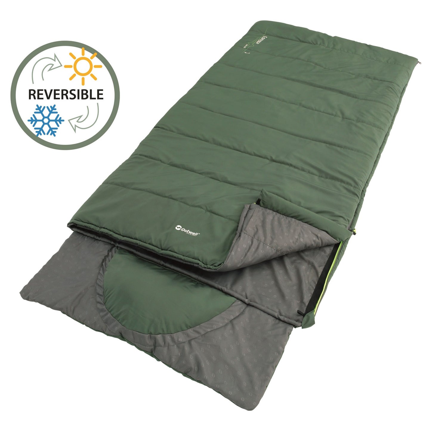 Sleeping bag Outwell Contour Lux XL Reversible/-1°C Green Left (230299)