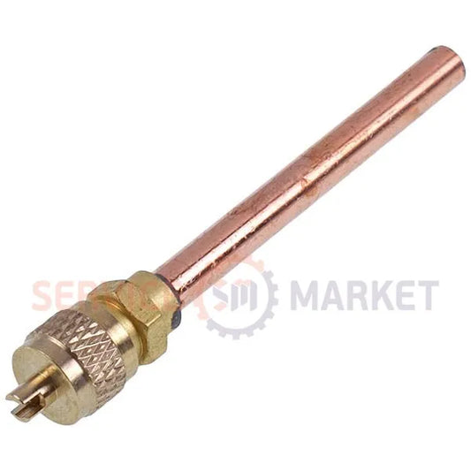 Filling nipple Schrader valve with 6mm (1/4") tube for soldering