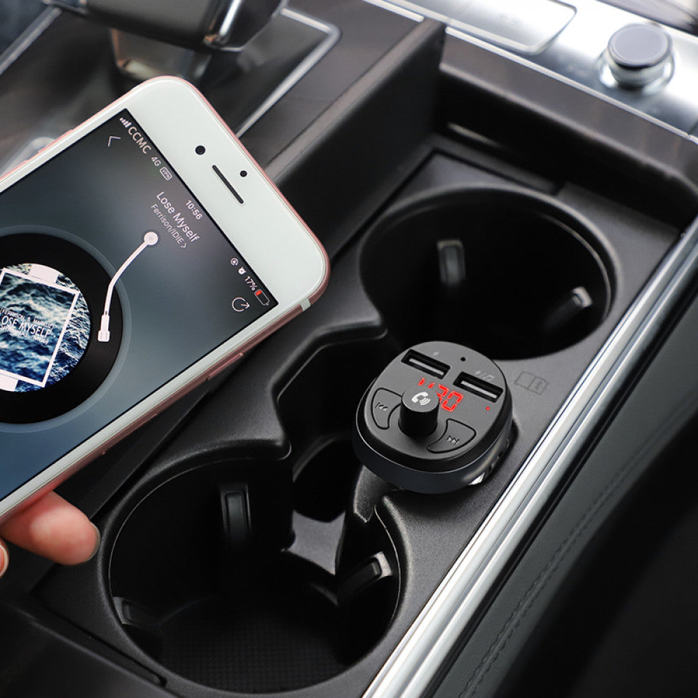 Fm Transmitter MP3 | Car Charger | 2.4A | 2U – Hoco E41 – Black