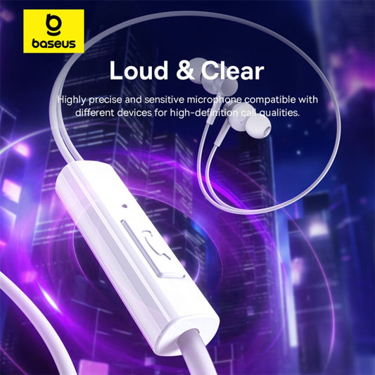 Type C headphones with microphone – Baseus CZ11 – A00164300213-Z1 White