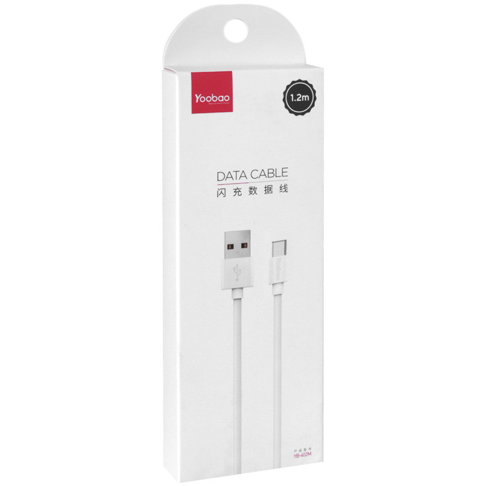 USB C cable 2A (1.2m) Yoobao YB430C White