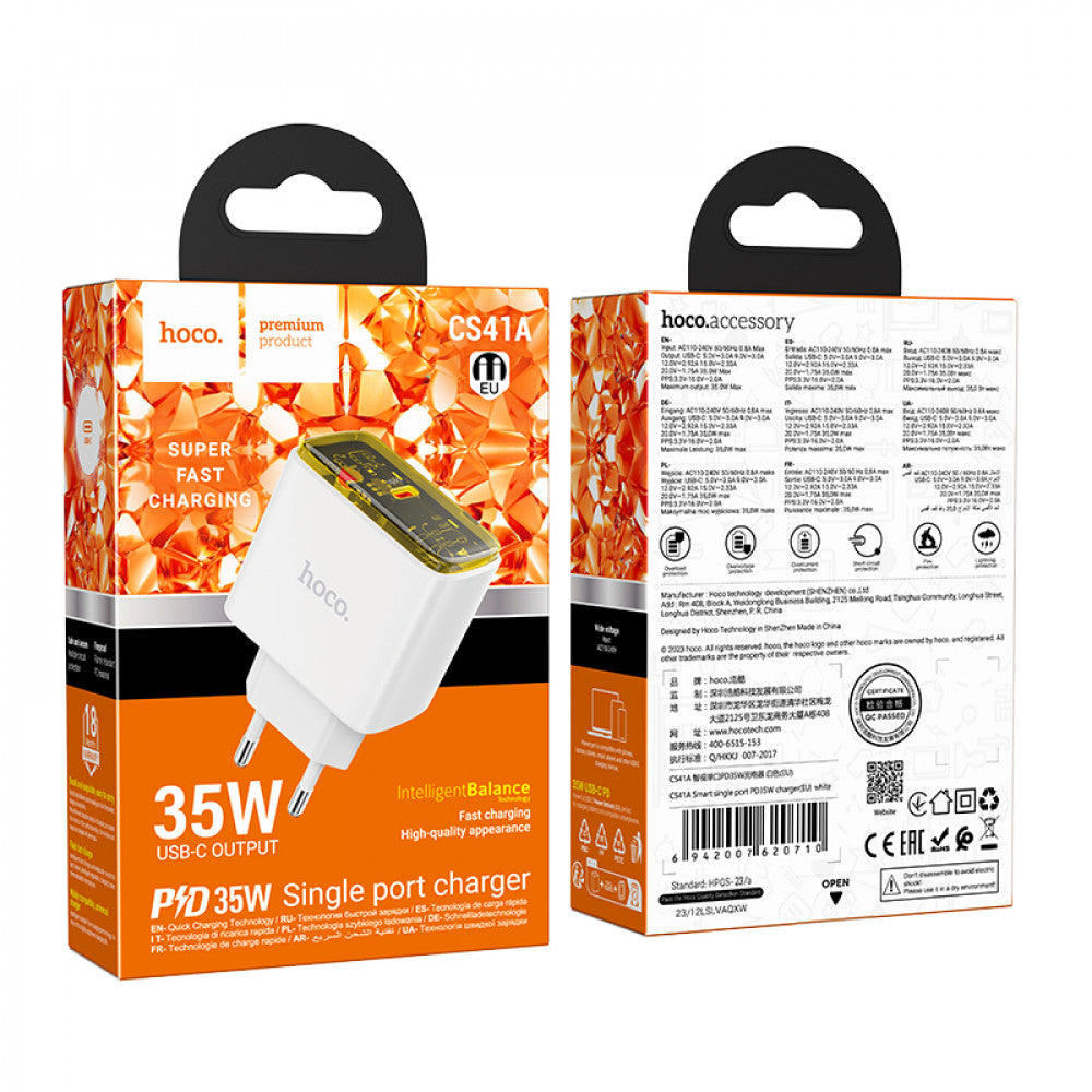 Home Charger | 35W | PD - Hoco CS41A - White