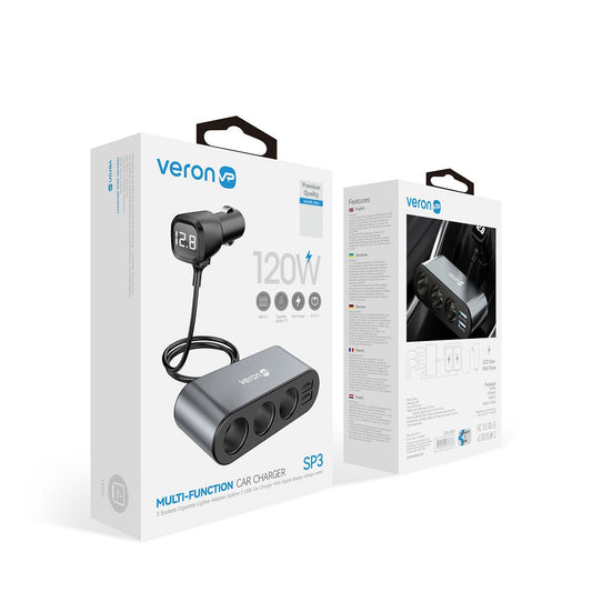 Cigarette Lighter Splitter | 3S | 3.1A | 2U — Veron SP3