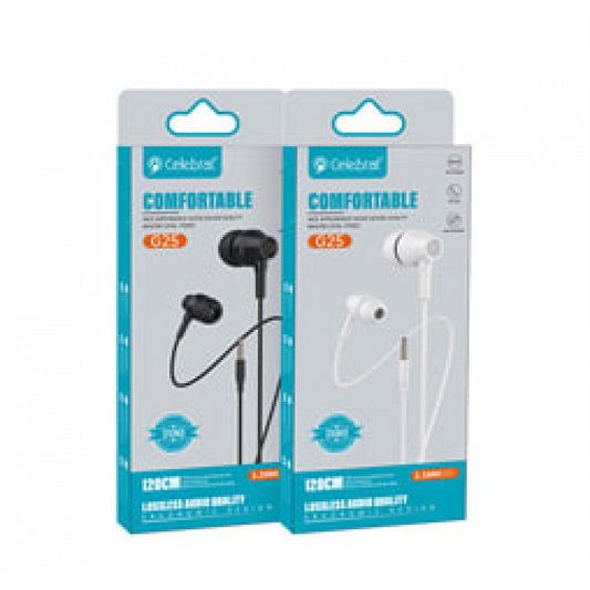 Headphones with microphone 3.5mm Celebrat G25 – Black