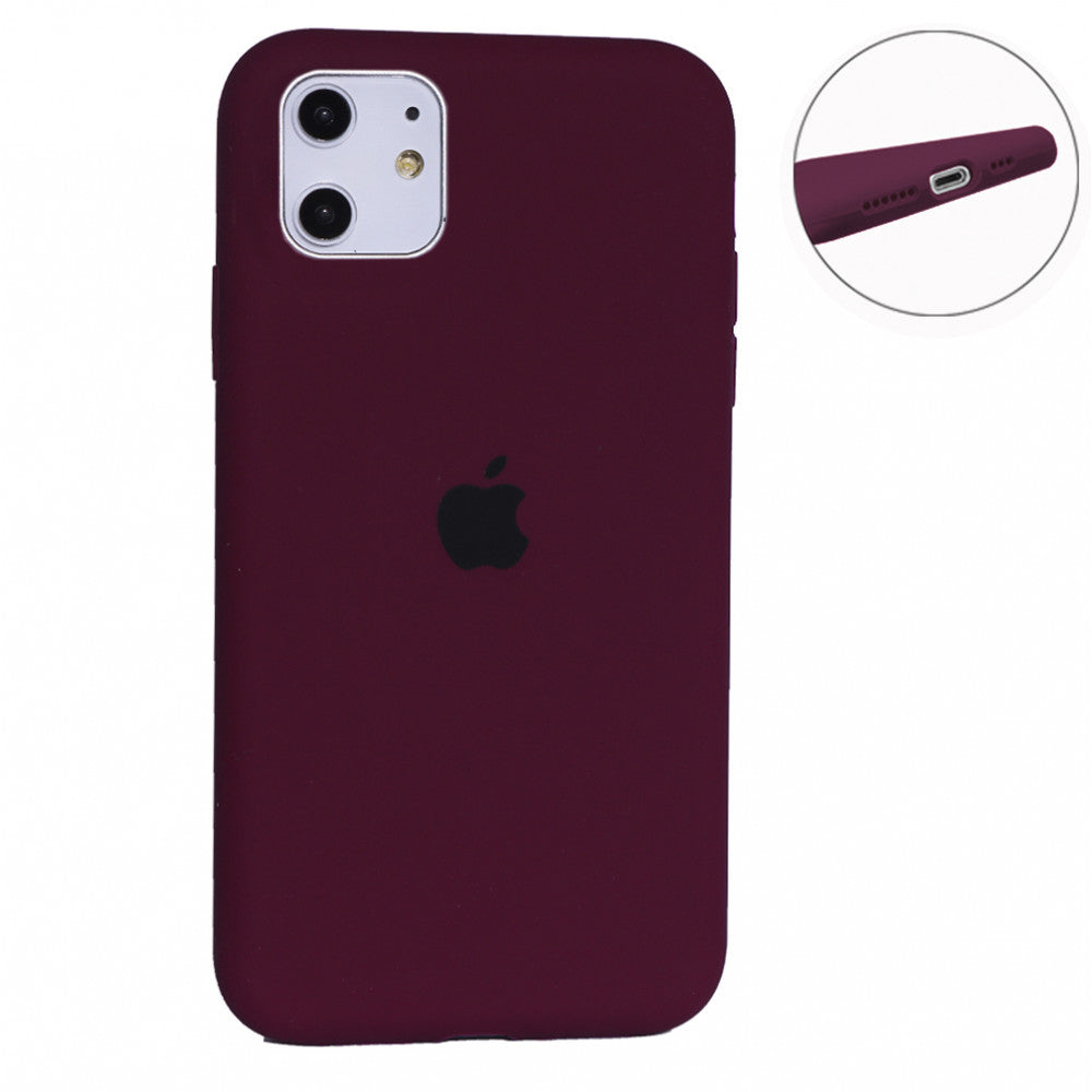 Original Silicone Case Full Size iPhone 11 ā Marsala (52)